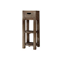 BEISTELLTISCH Sheesham 29x29x80 grau geölt NATURE GREY #32 - Grau, Holz (29/29/80cm) - Massivmoebel24