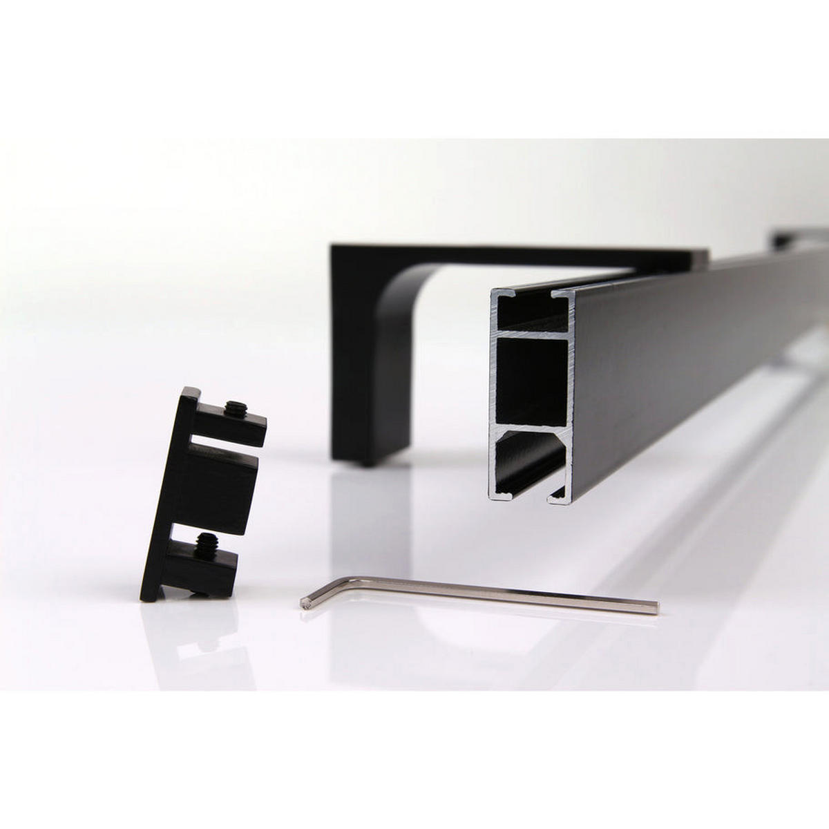 GARDINENSCHIENE 1-lauf Loft 270cm - Schwarz, Metall (270cm) - Deco-Raum