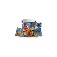 ESPRESSOTASSE James Rizzi - Summer in the City, Fine Bone China, Bunt, 0.25 L - Multicolor, Keramik (0.1L) - Goebel