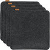 SITZKISSEN mit Antirutschnoppen 4er-Set - Dunkelgrau, Textil (40/40/2cm) - Miqio Design