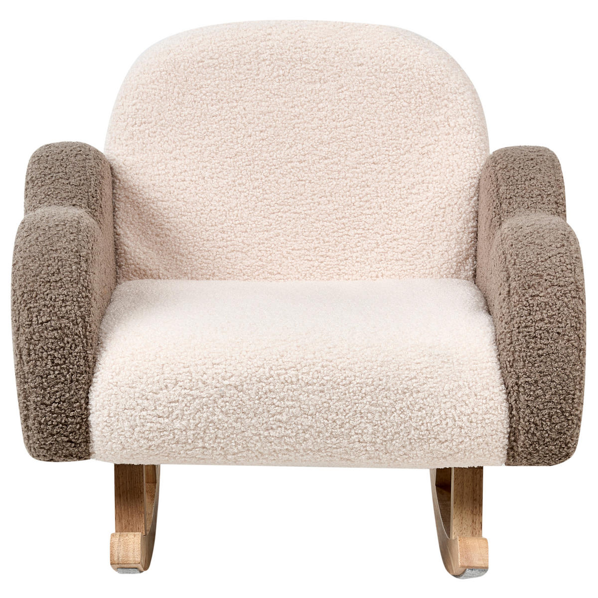 KINDERSCHAUKELSTUHL Wolke Bouclé Beige Skare - Taupe, Textil (54/52/54cm) - Beliani