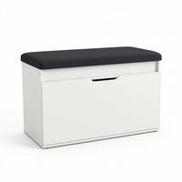 SCHUHSCHRANK Soto 80/50/35 cm Sitzbank - Weiß, Holzwerkstoff (80/50/35cm) - BOXIMO