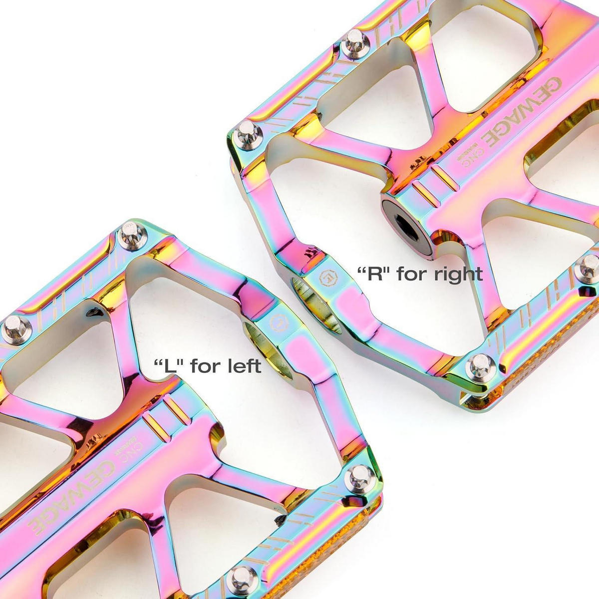 FAHRRAD Pedale 9/16 Zoll Aluminium mit Reflektoren bunt - Multicolor, Metall (7.4/1.5/11cm)