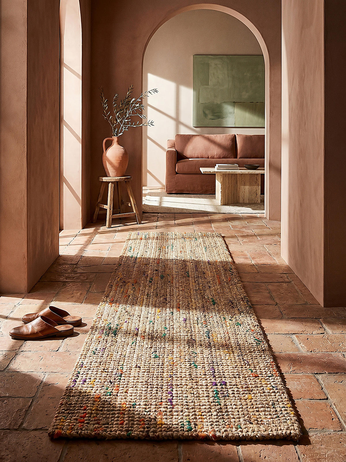 JUTETEPPICH Jute Naturbelassen, Wohnzimmer Natur-Multicolor Läufer 60x300 - Beige, Textil (300/60cm) - KADIMA DESIGN