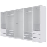 KLEIDERSCHRANK TRES SET S/B Weiß 380/206/51 cm - Weiß, Holzwerkstoff (380/206/51cm) - Marmex Möbel