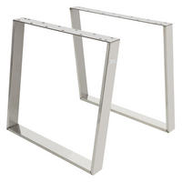 TISCHBEINE 2er Set 80GRAD 75 x 72 cm Silber - Silberfarben, Metall (75/8/72cm) - ML-DESIGN