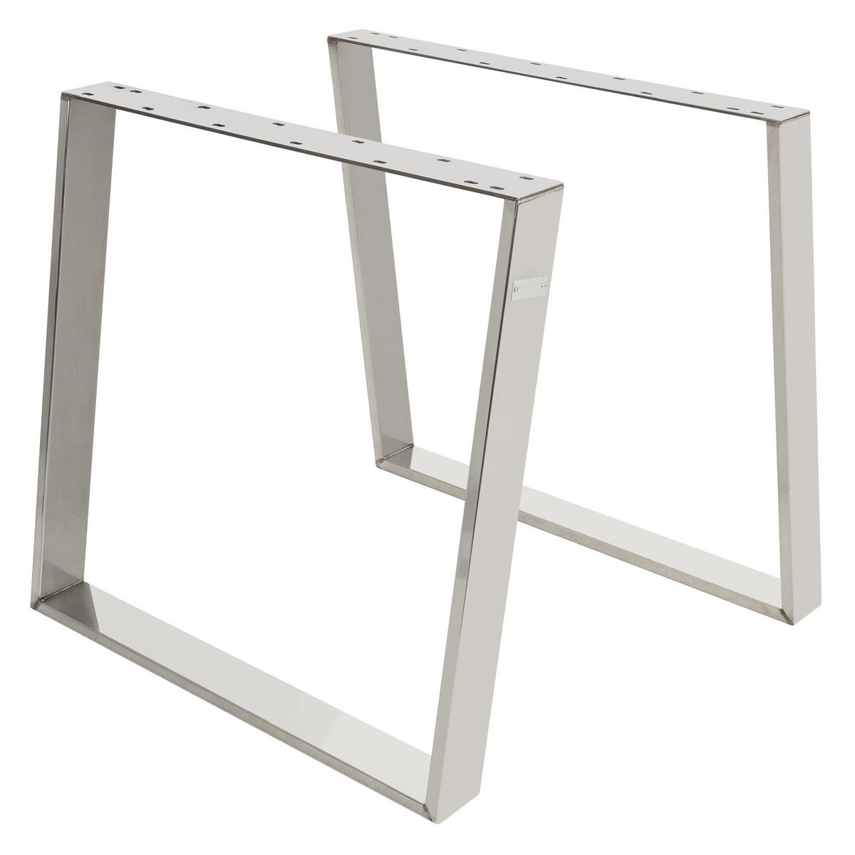 TISCHBEINE 2er Set 80GRAD 75 x 72 cm Silber - Silberfarben, Metall (75/8/72cm) - ML-DESIGN