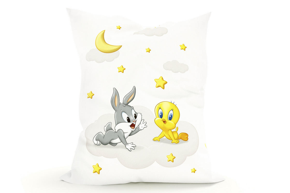KINDER-SITZSACK - Looney Tunes - Gelb/Hellgrau, Textil (100/25/135cm) - Green Bean