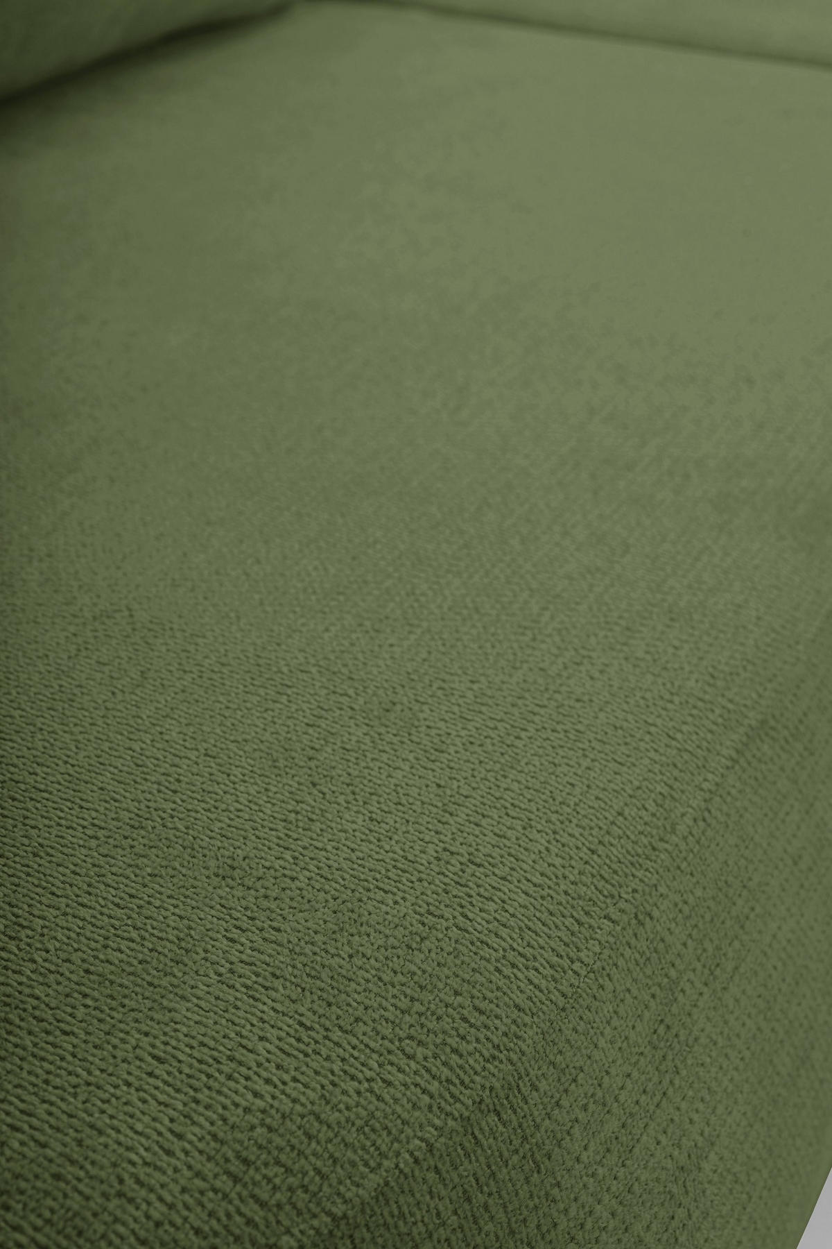 ECKSOFA AMICO R-S Olivgrün Geflochtener Stoff mit Schlaffunktion - Olivgrün, Holz (248/174cm) - MASSENO