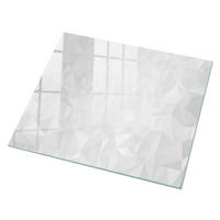 GLASPLATTE 80x60 cm – Geometrischer Hintergrund - Weiß, Glas (0.4/80/60cm) - ArtPrintCave