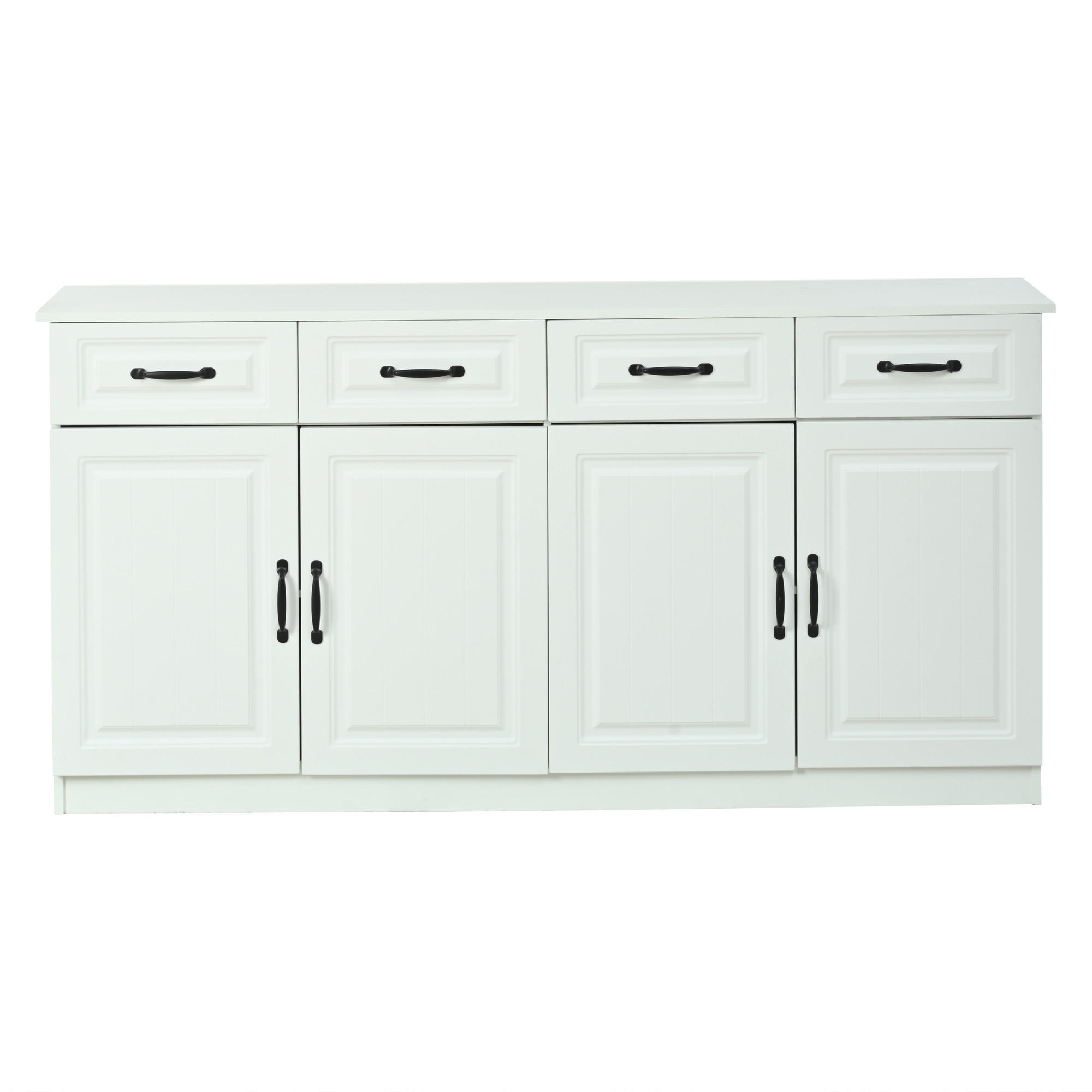 SIDEBOARD Weiß 160/35/80 cm - Weiß, Holzwerkstoff (160/80/35cm) - PANGIVO