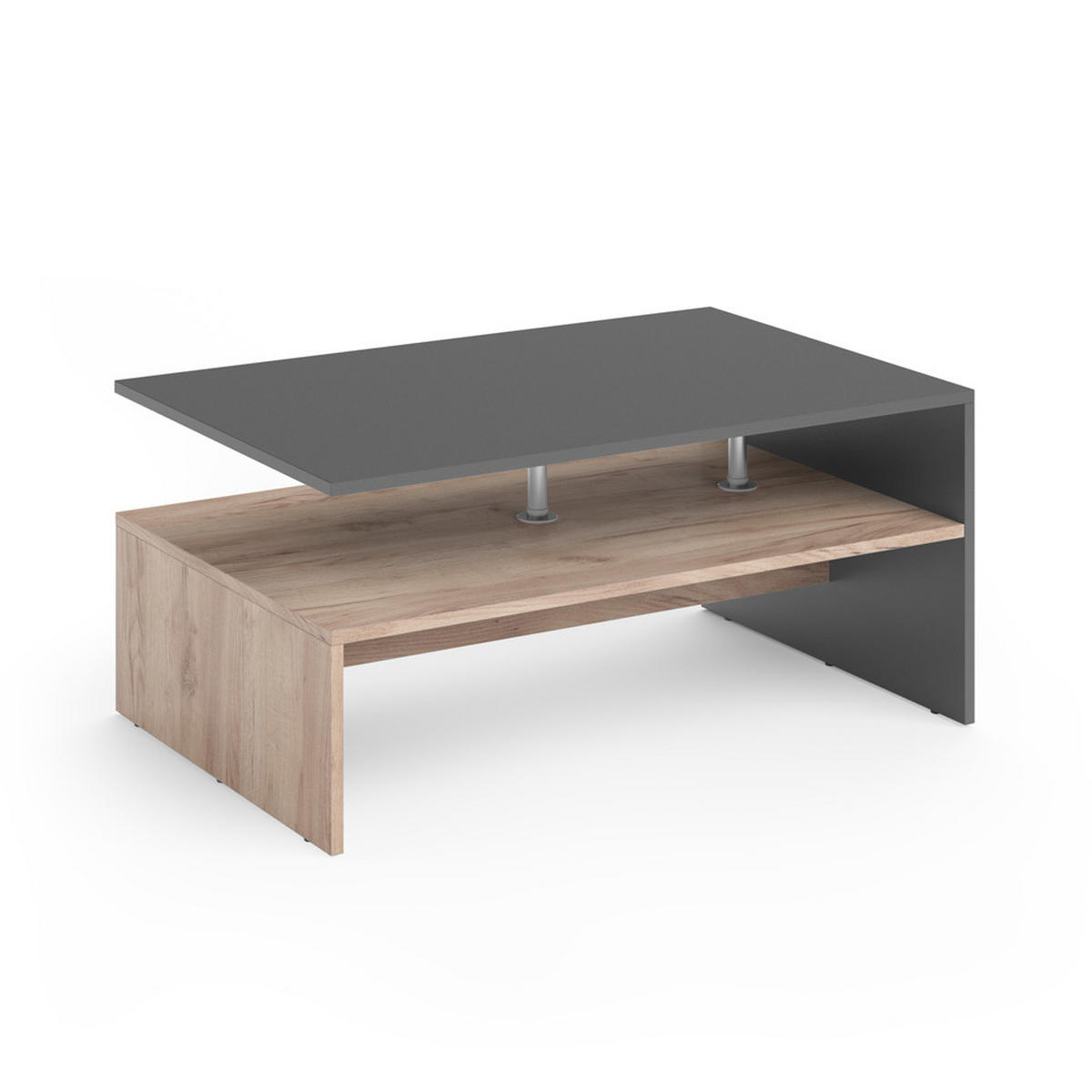 COUCHTISCH Amato Anthrazit/Sandeiche 90 x 60 cm - Anthrazit/Eiche Wotan, Holzwerkstoff (60/90/42cm) - Vicco
