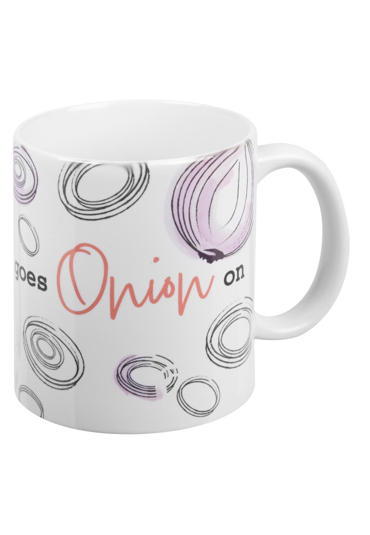 KAFFEEBECHER Our friendship goes Onion on Weiß 320ml - Weiß, Keramik (0.32L) - United Labels