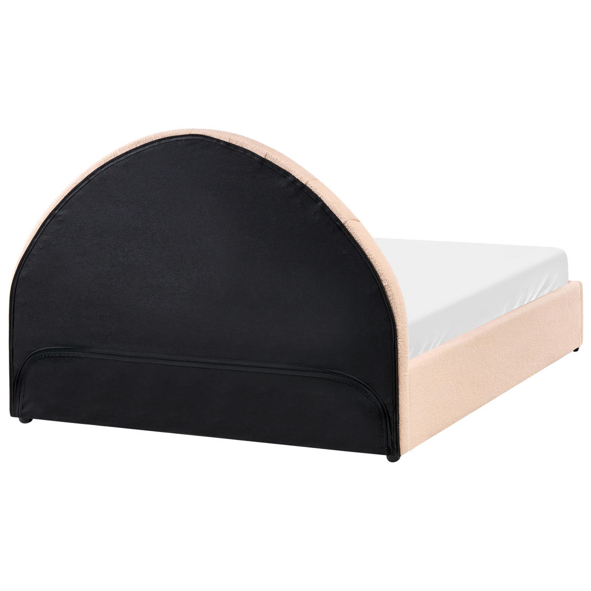 BETT mit Stauraum 140/200 cm Pfirsichrosa Chadenet - Pink, Textil (140/200cm) - Beliani