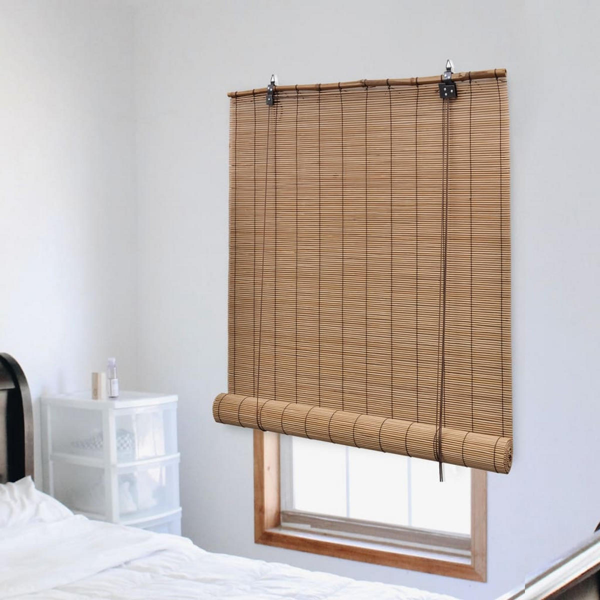 BAMBUSROLLO 80/220 cm Braun - Braun, Naturmaterialien/Holz (80/220/220cm) - vidaXL