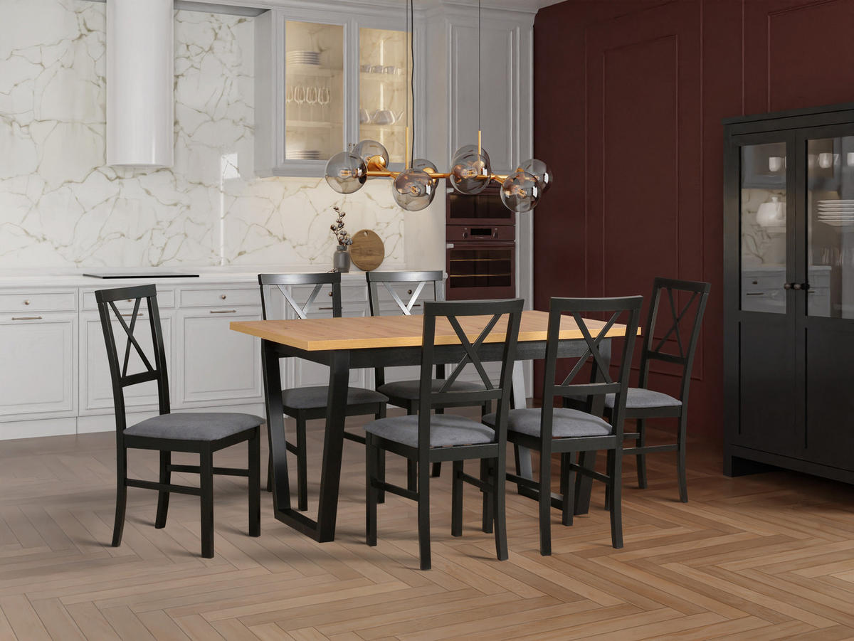 ESSTISCH Ikon 2 M,140/80 cm, wotan - Eiche Wotan, Holz (80/140/78cm) - Leaf Design