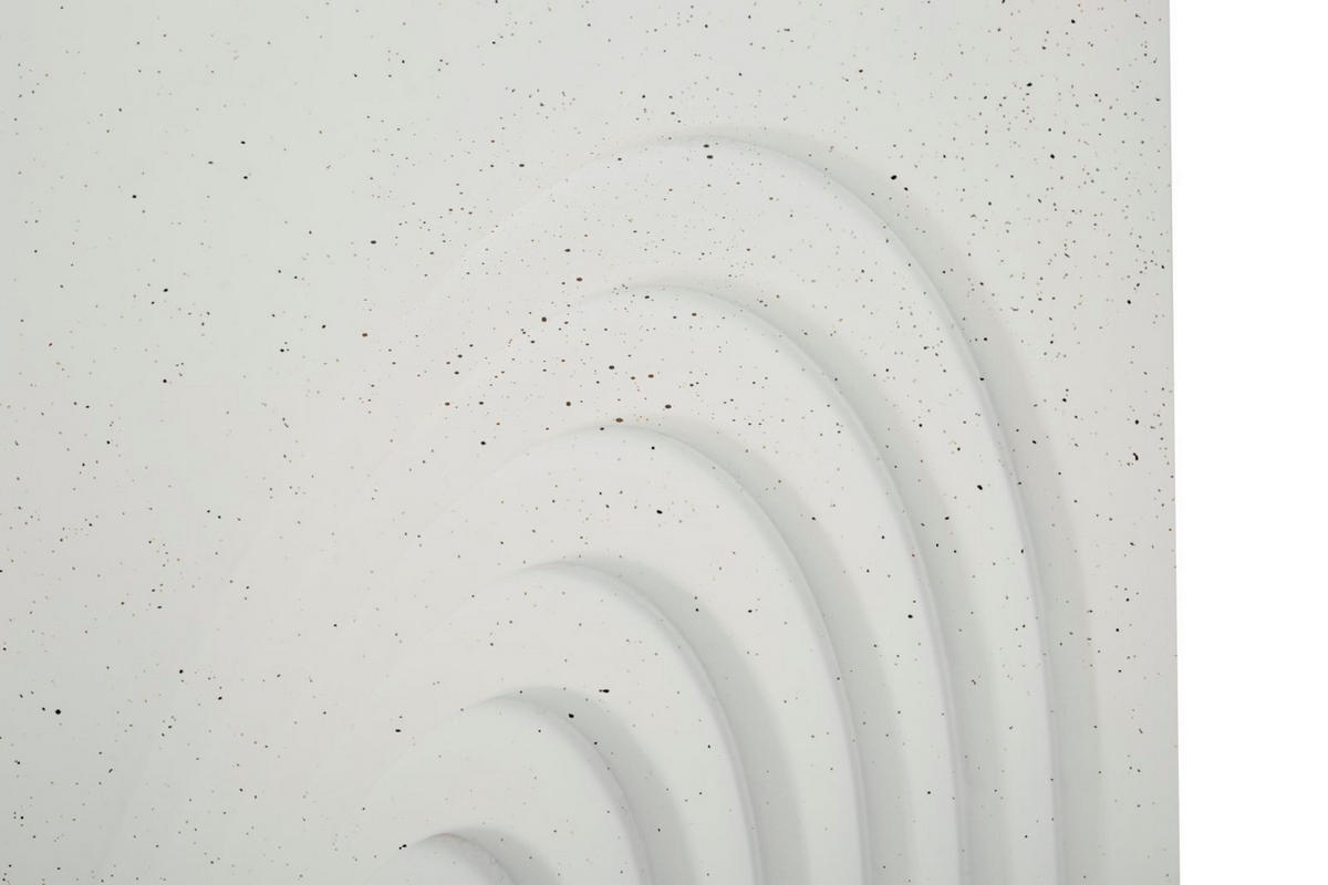 BEISTELLTISCH Arc, cremefarben, Magnesiumoxid (MgO), 40,5 x 40,5 x 50,5 cm - Creme, Stein (40.5/40.5/50.5cm) - Mauro Ferretti