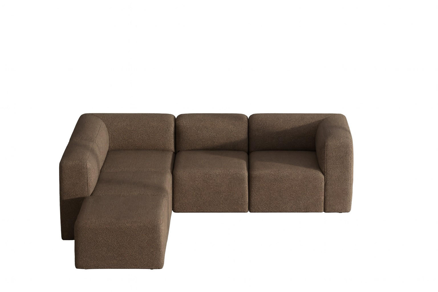 CHAISELONGSOFA Cubic Stoff Braun - Braun, Textil (257/64/257cm) - ebuy24