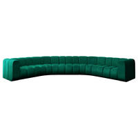 WOHNLANDSCHAFT modulares Sofa Lazro-U1 - 373x373x70 cm Grün - Dunkelgrün, Holzwerkstoff/Textil (373/70/373cm) - ALTDECOR