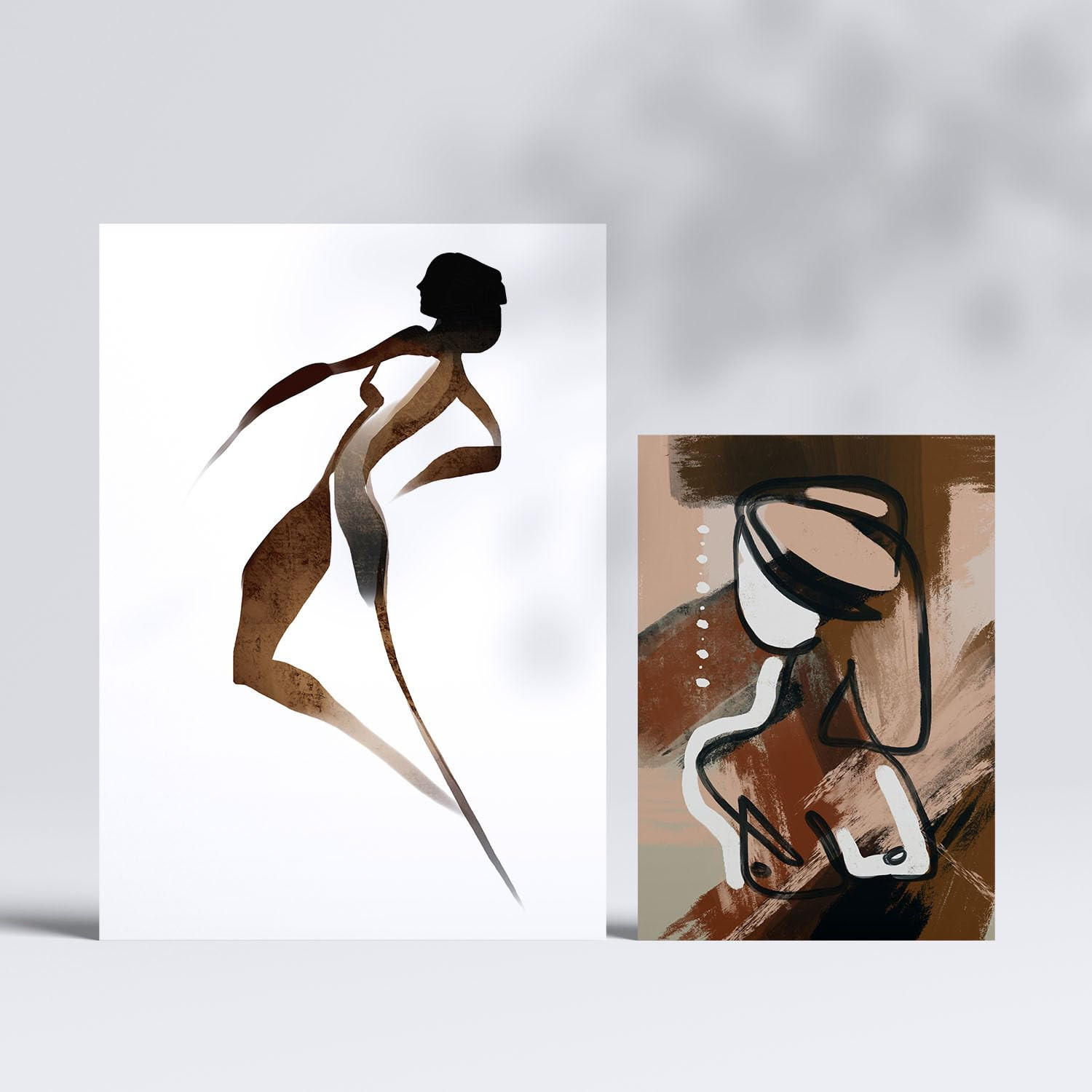 POSTER Set Mit 6 Weibliche Körpertugend Abstrakt Größe A3 & A4 Rahmenlos - Klar, Papier (29.7/1cm) - Nacnic
