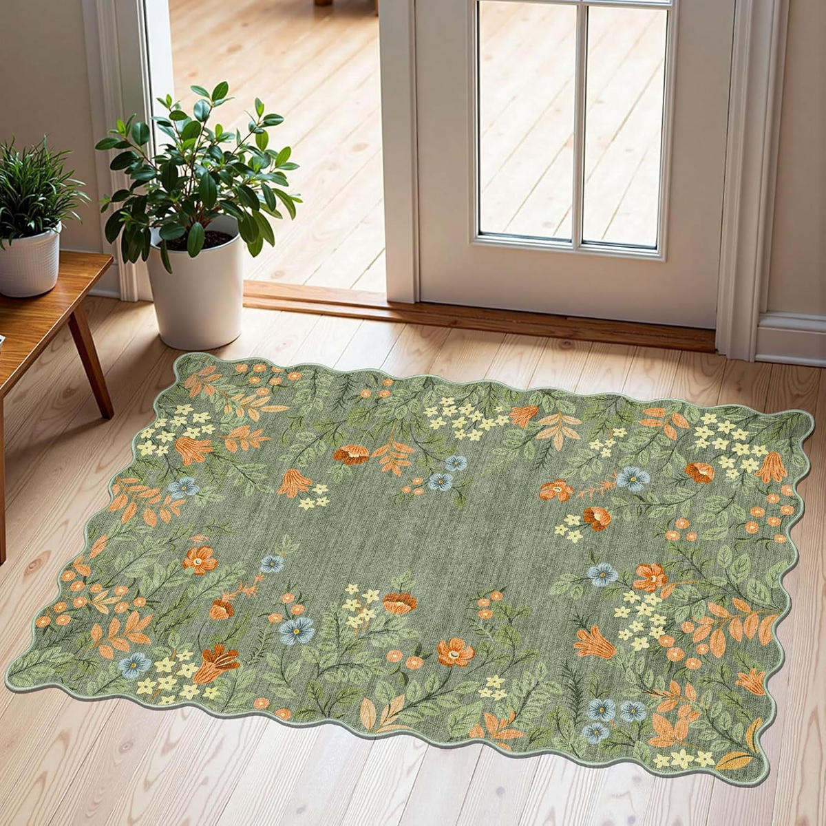 TEPPICH – 60 x 90 cm – Grün – Staubdichter und fleckenabweisender - Grün, Textil (60/90cm)