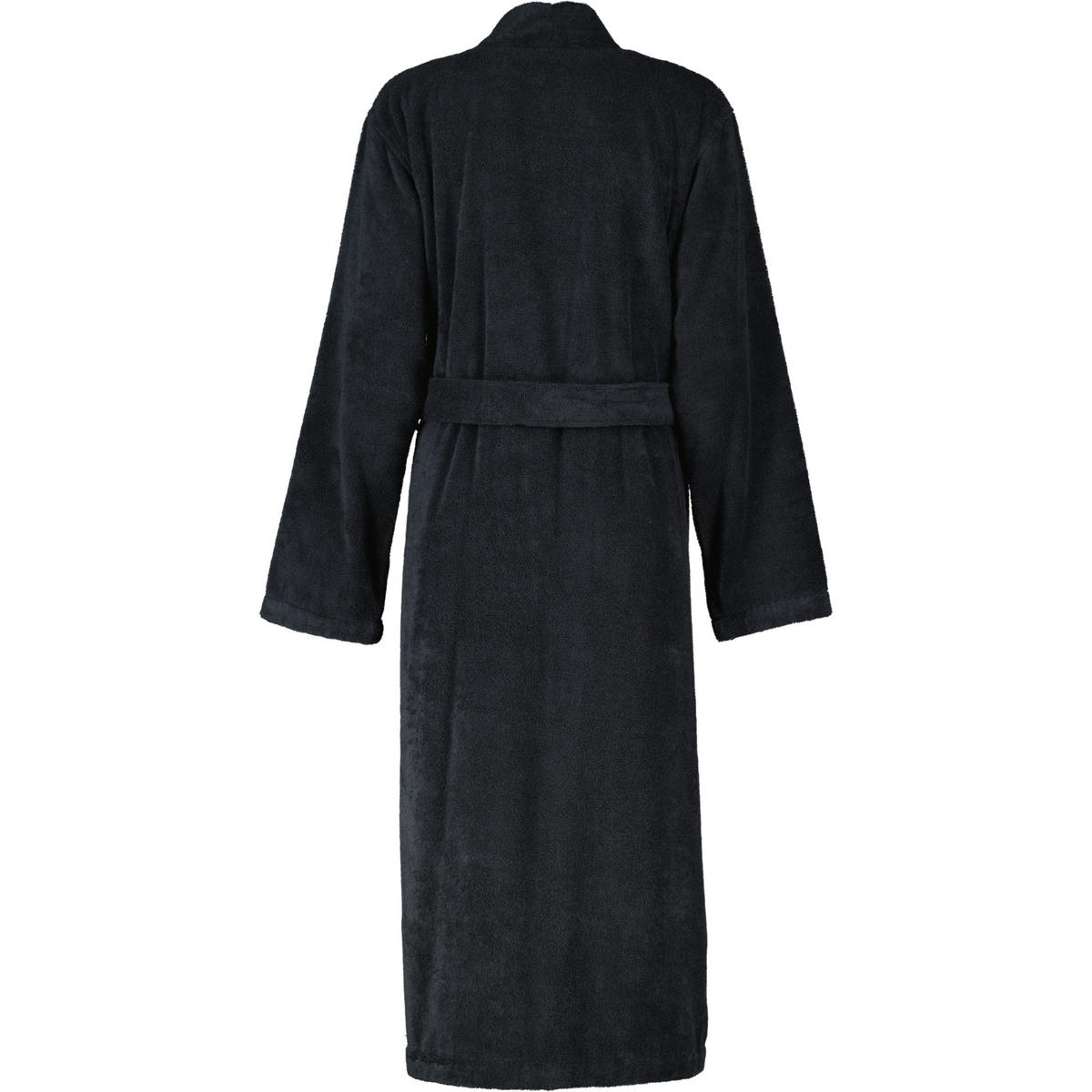 BADEMANTEL DAMEN KIMONO UNI 826 LAVA - 97 - Schwarz, Textil (Lnull) - Cawoe