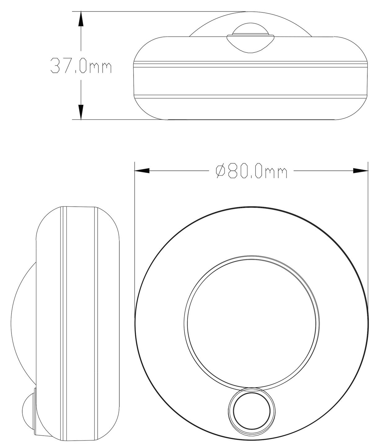 LED-SPOT Batterie Bewegungsmelder - dimmbar mit Timer für Innen und Außen, 3er-Set - Weiß, Kunststoff (8/8/4.5cm) - Northpoint