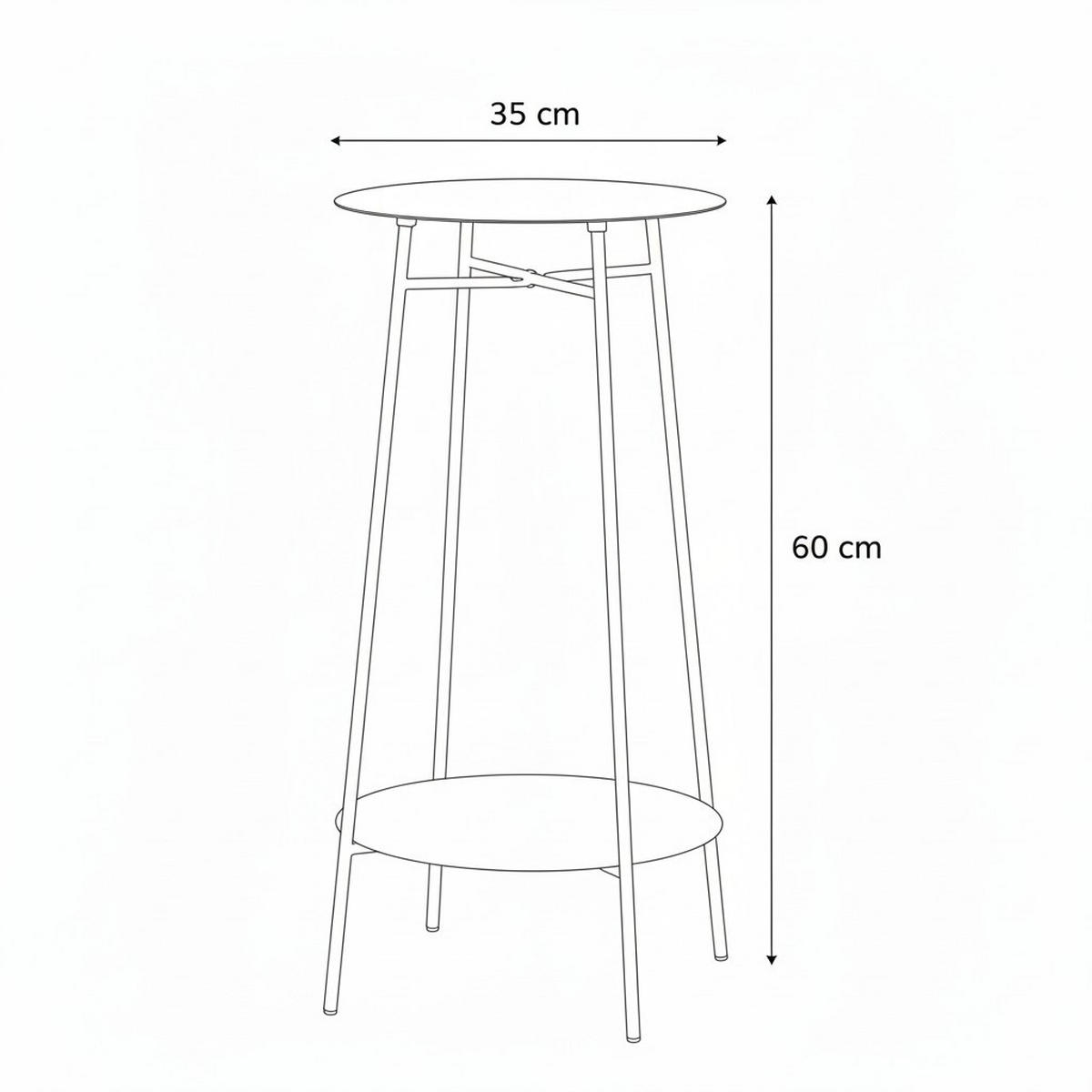 BEISTELLTISCH Reni Taupe 35/35/60 cm - Beige, Metall (35/35/60cm) - Home Styling Collection