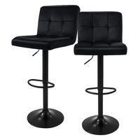 BARHOCKER Samt schwarz 2er Set - Schwarz, Metall (50/112/45cm) - ML-DESIGN