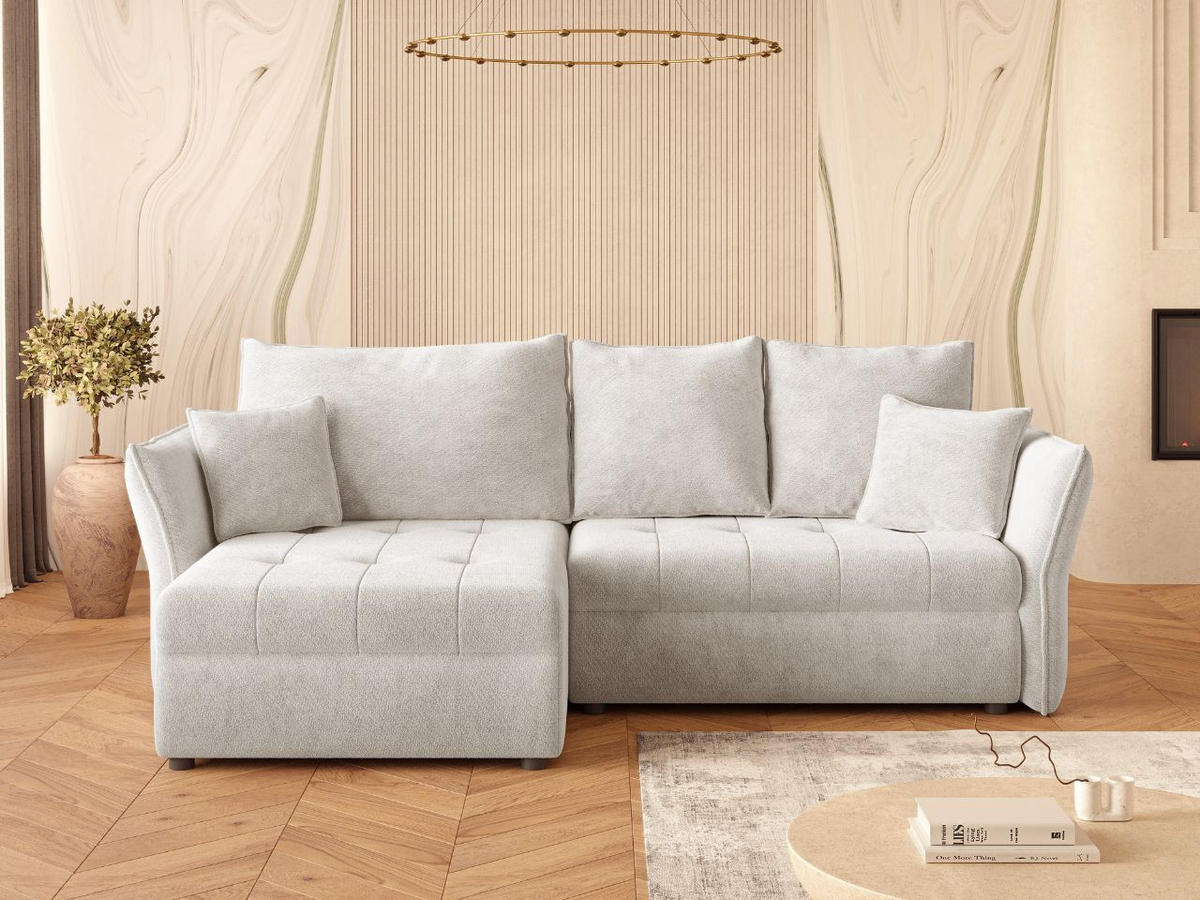 ECKSOFA Lino Hellgrau - Hellgrau/Schwarz, Holz/Kunststoff (270/172cm) - Graingold