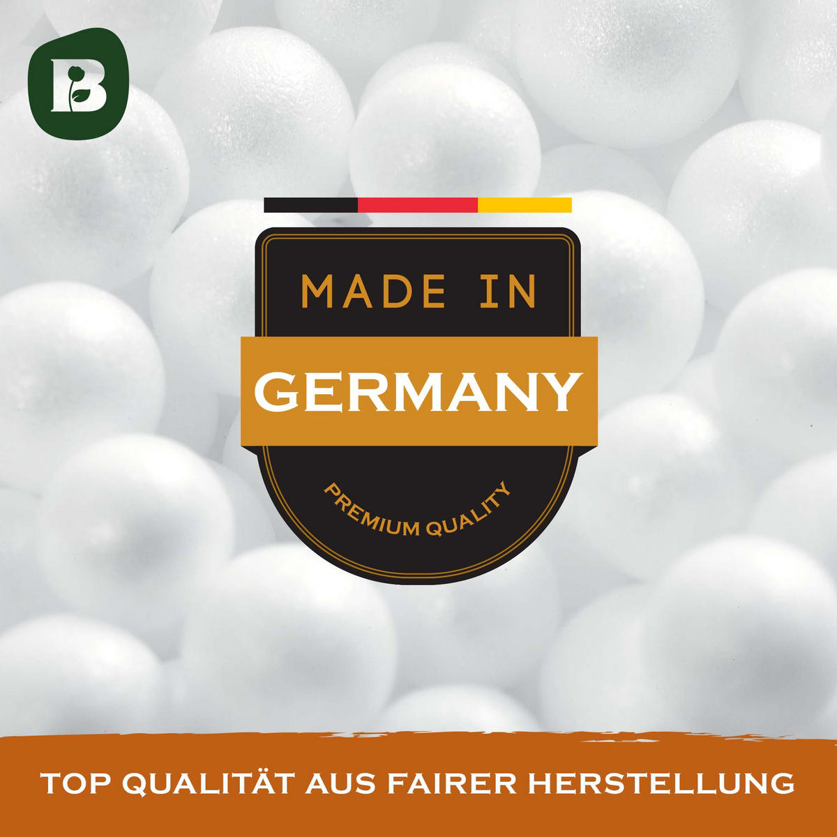 EPS-PERLEN Nachfüllpack - 50 Liter - Weiß, Kunststoff (1/1/1cm) - Green Bean
