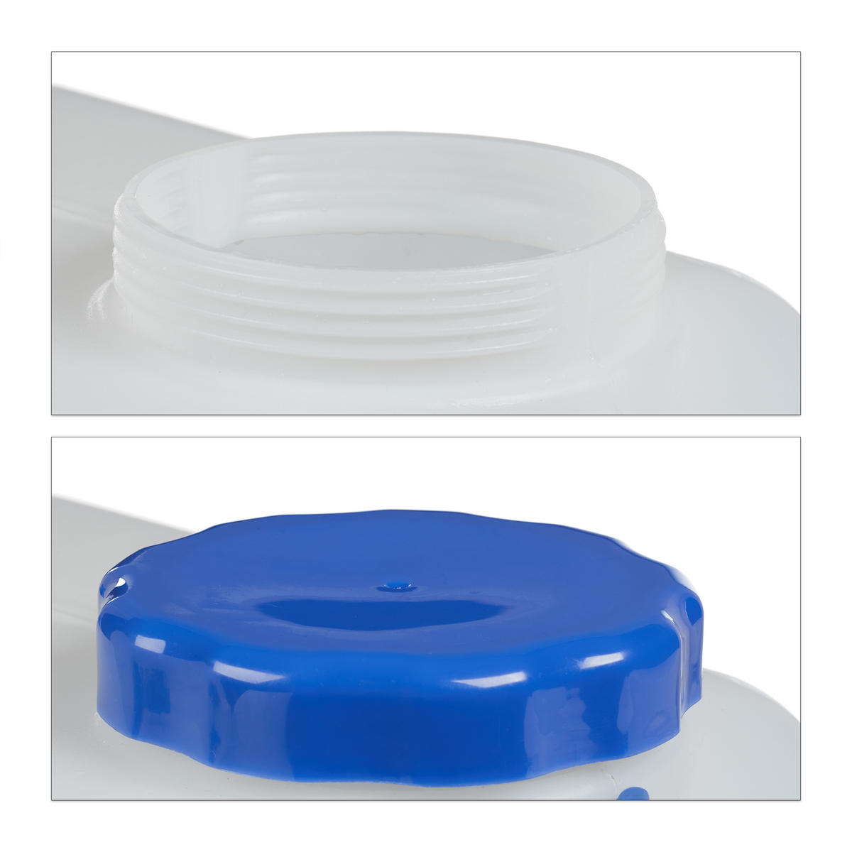 WASSERKANISTER - Weiß, Kunststoff (25/36/38.5cm) - Relaxdays