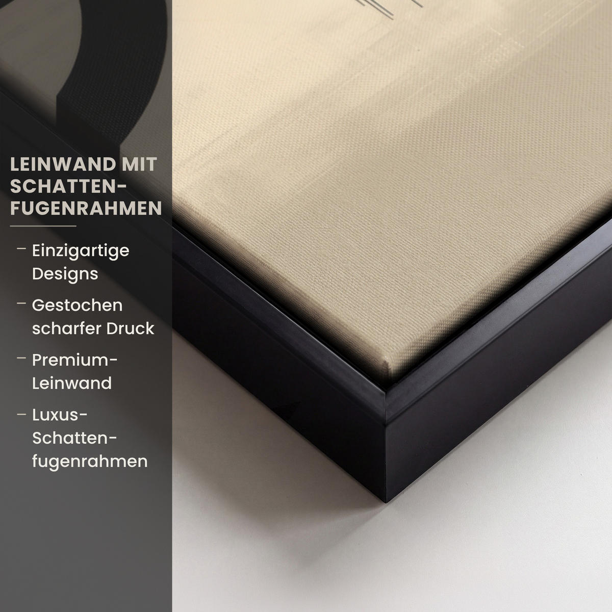 LEINWAND Bilder mit Rahmen - Abstrakt - Formen - Beige - Texturen - 80x60 - Beige, Textil (80/60cm) - MuchoWow
