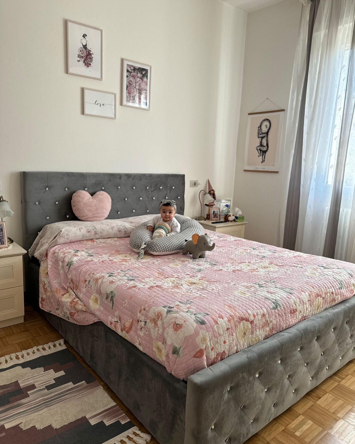 PAT TAPIȚAT 140/200cm gri Amiens - gri, material textil (140/200cm) - Beliani
