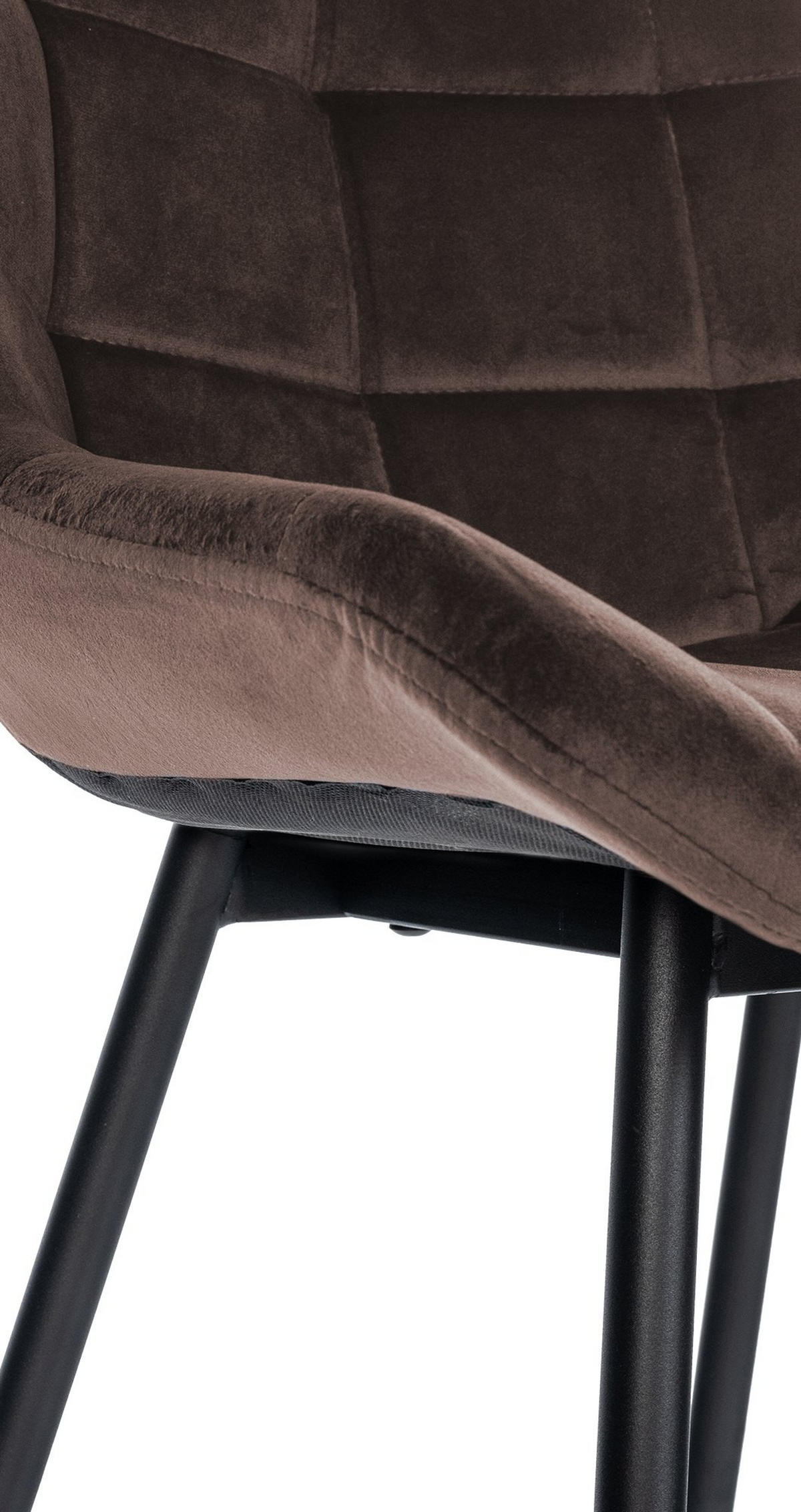 BARHOCKER Visen Samt Braun - Braun, Textil (49/104/56cm) - DELUKE