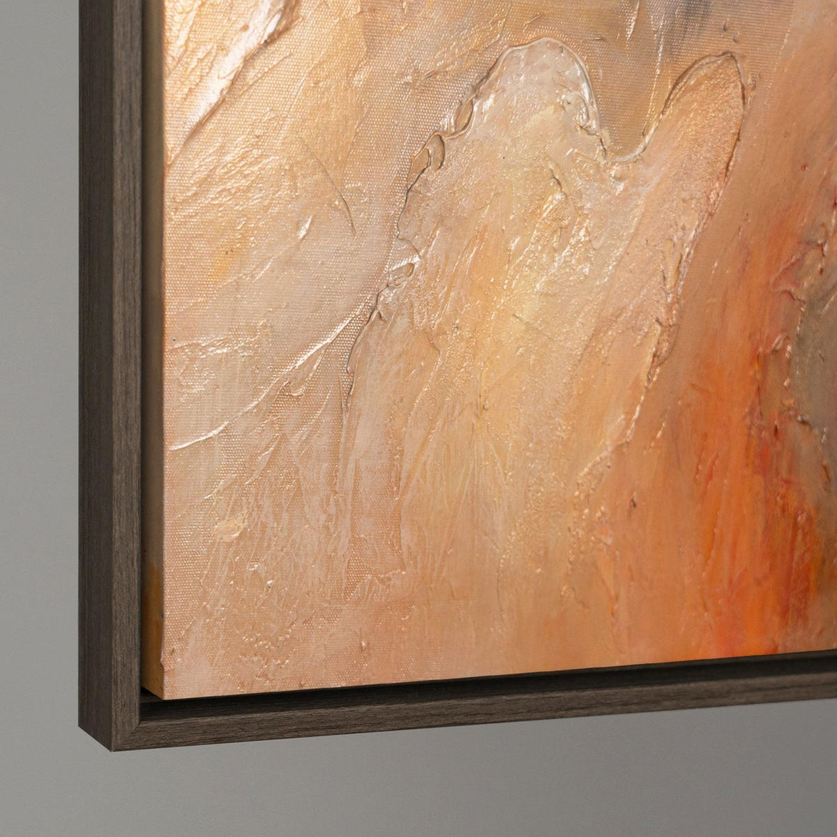 GEMÄLDE Blitz der Ewigkeit Schattenfugenrahmen Grau 140x100 cm - Grau, Holz (140/100cm) - YS-art gallery
