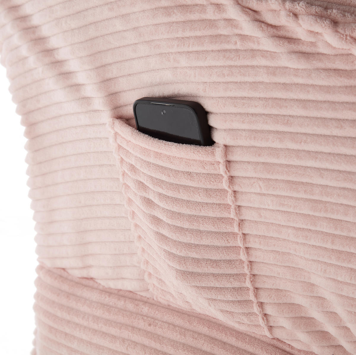 SESSEL 70/95/64 cm Pink aus Stahl mit Hocker - Rosa, Textil (69.9/95/64cm) - OKMYHOME