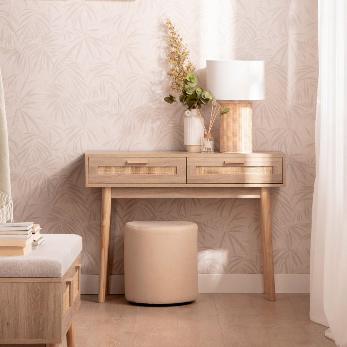 KONSOLENTISCH FÜR DIE EINGANGSHALLE Tahiti Natürlich 100 cm x 75 cm - Naturfarben, Holzwerkstoff (30/100/75cm)