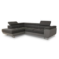 ECKSOFA Caris, Seite: Links - Hellgrau/Grau, Holz/Textil (273/203cm) - Sofnet