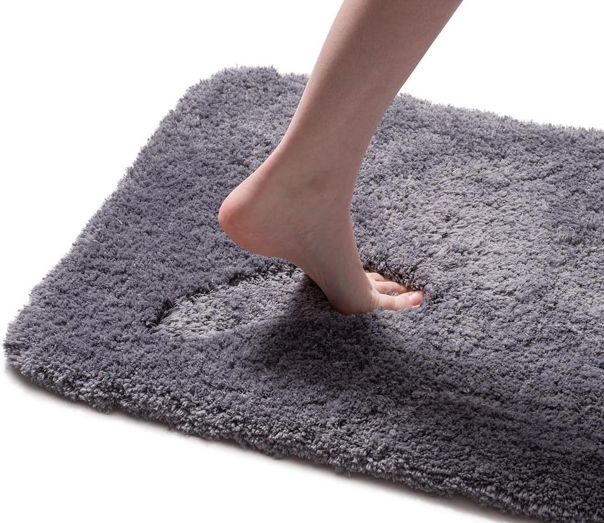 BADTEPPICH Deluxe ANTHRAZIT 70X120CM - Anthrazit, Textil (120/70cm)