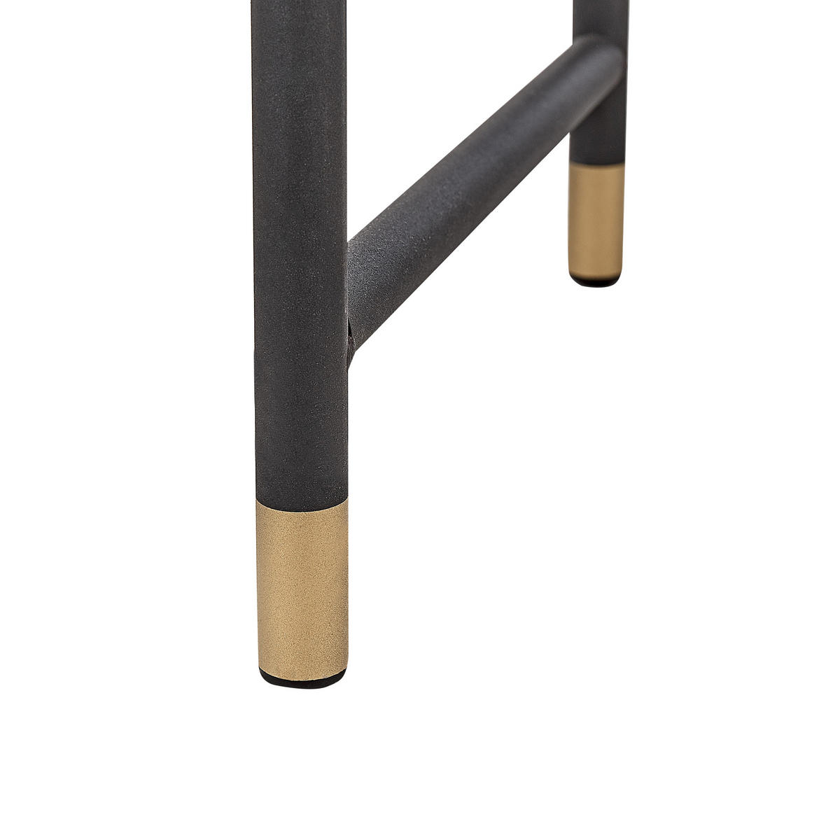 KONSOLENTISCH weiß/dunkler Holzfarbton Rifle - Dunkelbraun/Schwarz, Holzwerkstoff (40/104/80cm) - Beliani