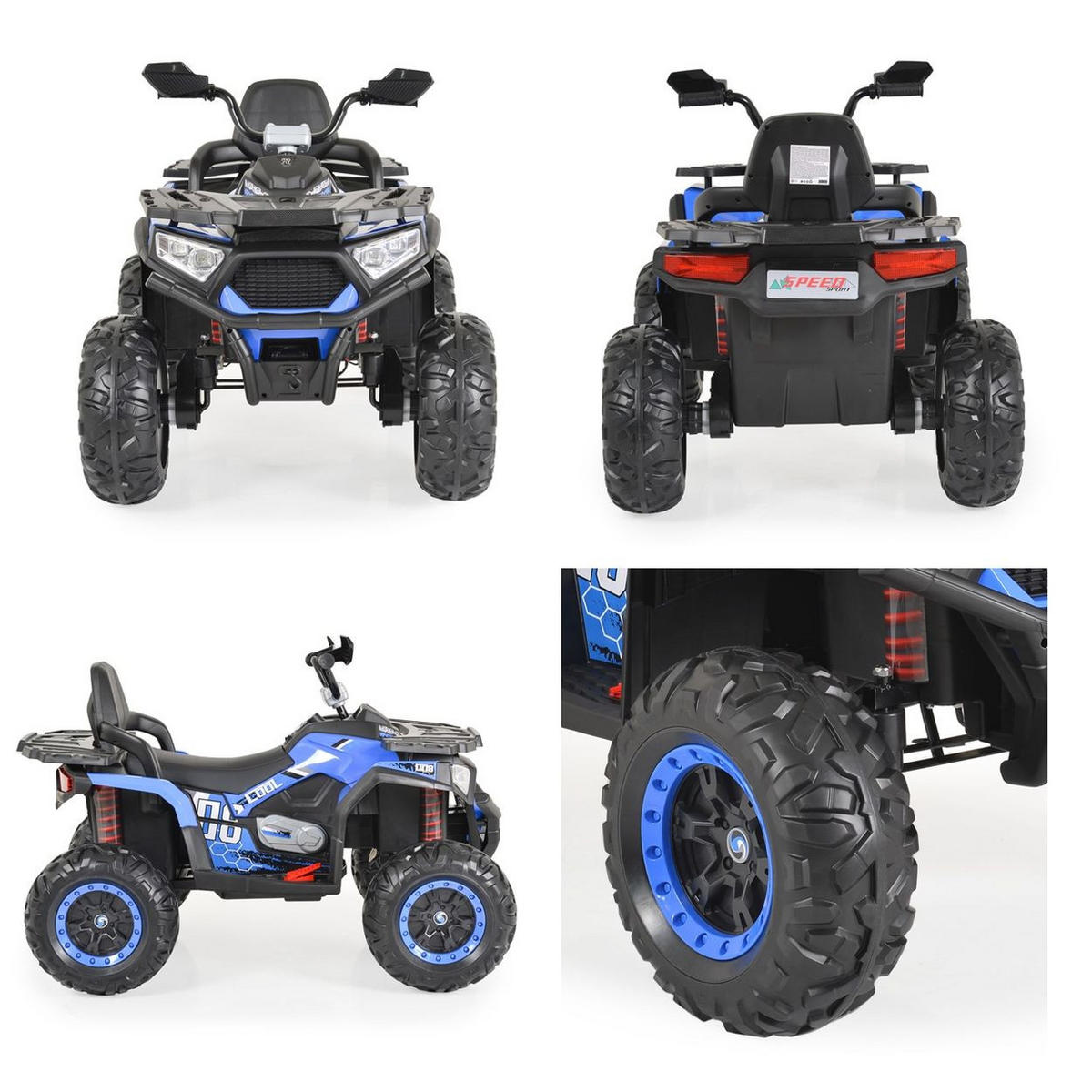 ELEKTROFAHRZEUG Buggy Cool NEL-007 blau EVA-Reifen, Scheinwerfer, Musikfunktion - Blau, Kunststoff (117/68/75cm) - Moni