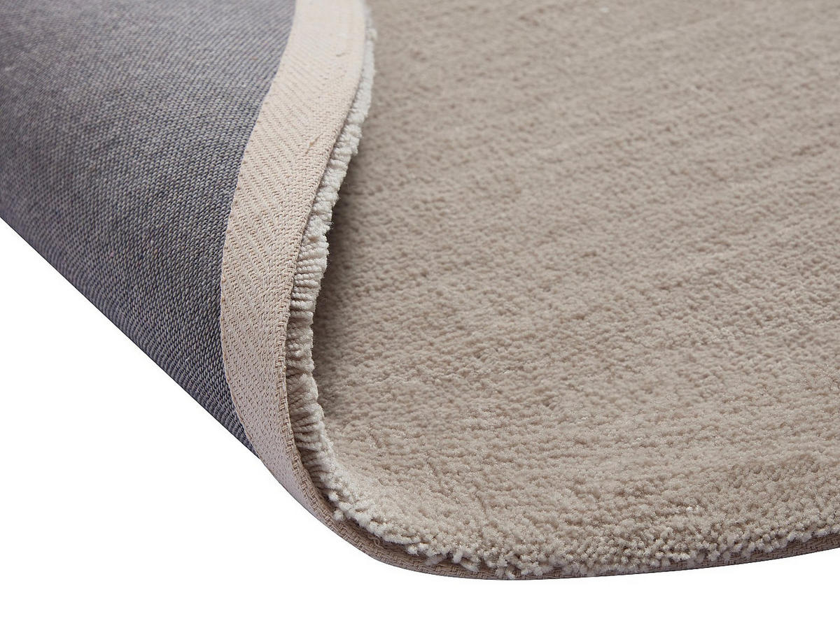 WOHNZIMMERTEPPICH - 200 cm x 200 cm - Stoff - Taupe - VELINA - Taupe, Textil (200/200cm) - Vente-Unique