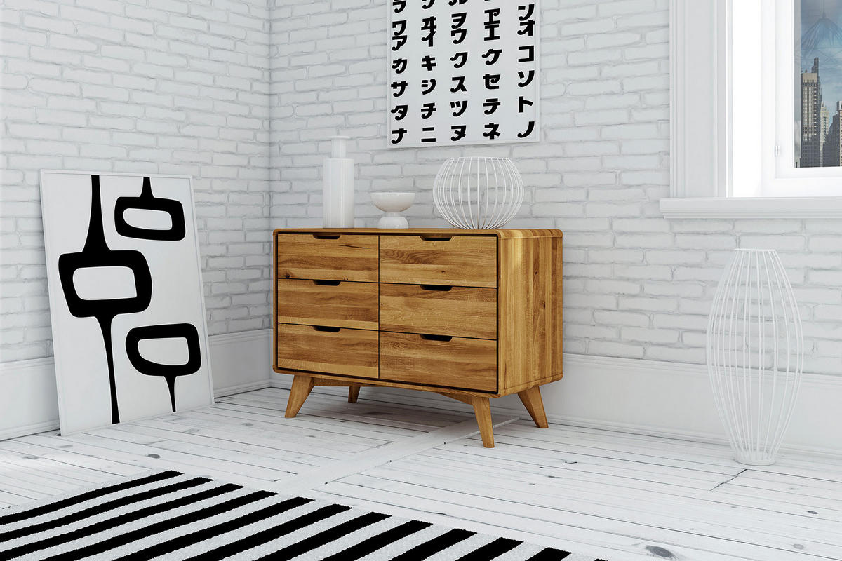 KOMMODE GREG Wildeiche - Wildeiche, Holz (90/63/40cm) - byoak