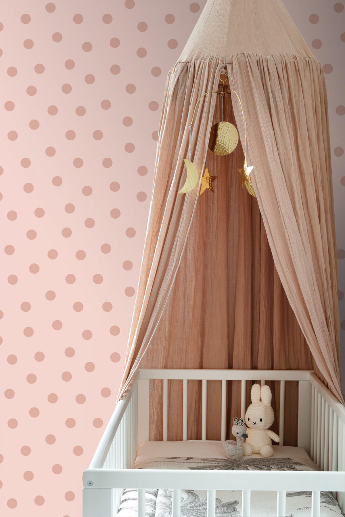 TAPETE Punkte 53 cm x 10.05 m - Pink, Papier (53/0.1cm) - ESTAhome