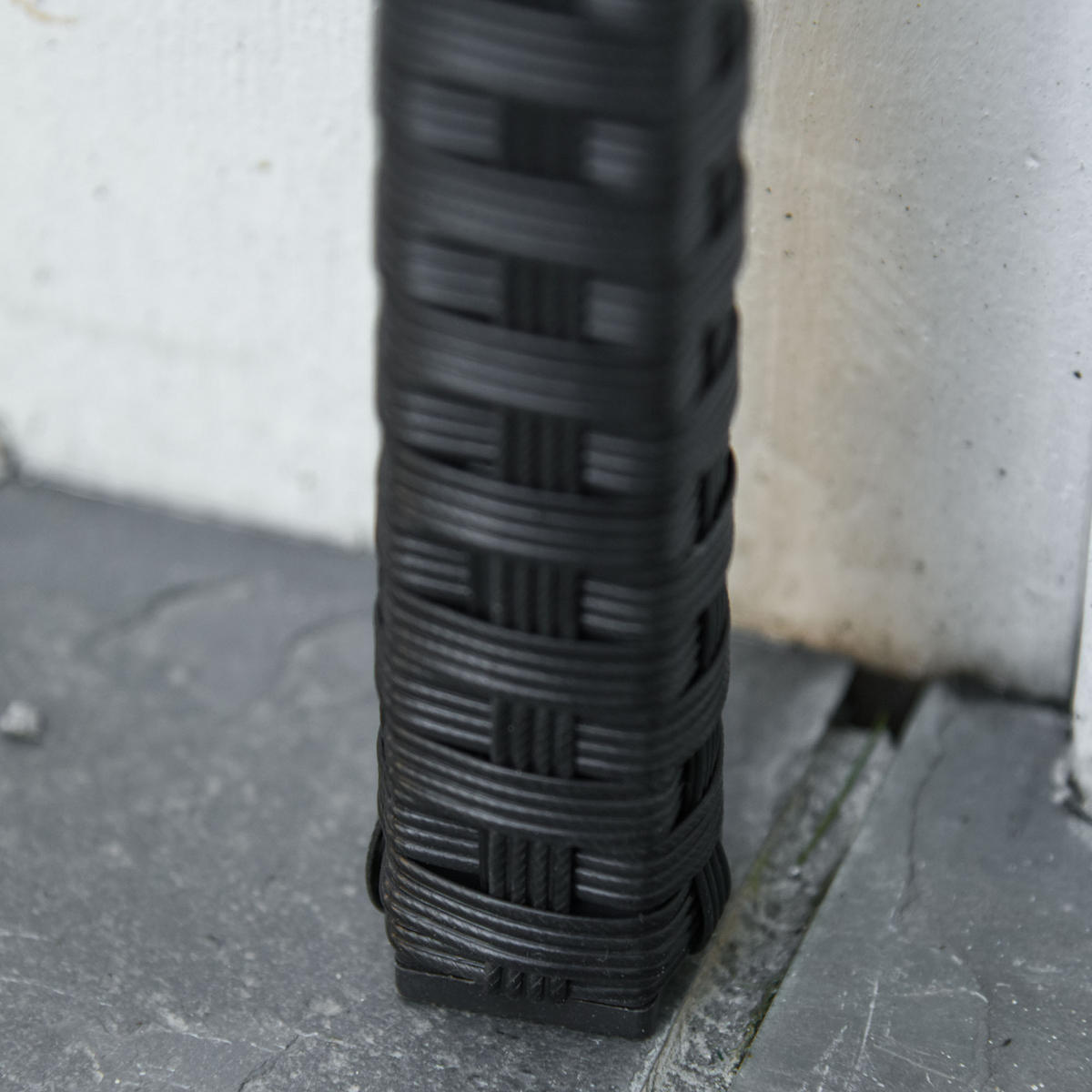 GARTENTISCH Halbrund Schwarz - Schwarz, Metall (100/50/74cm) - ComfortXL