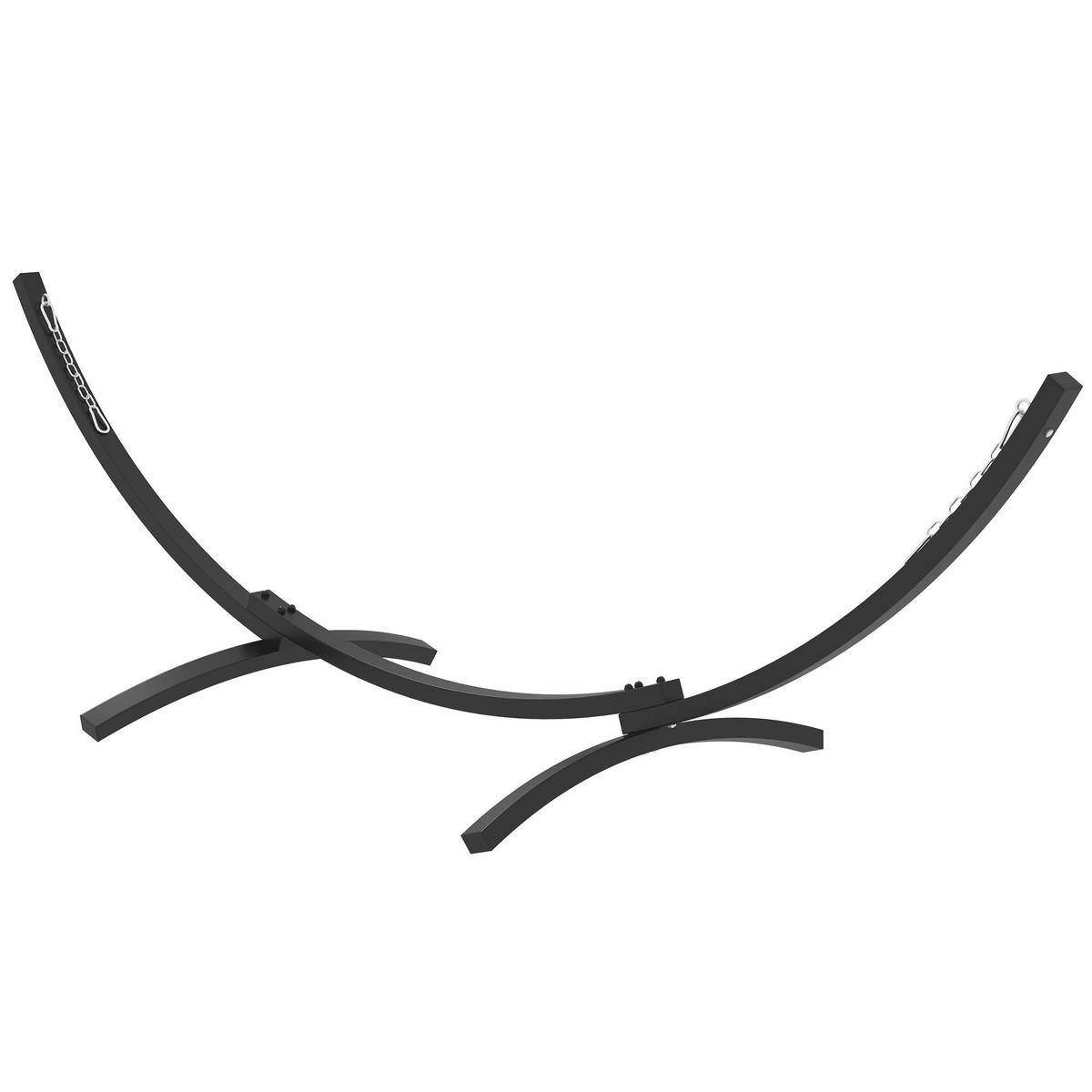 HÄNGEMATTENGESTELL DE-15268 360 cm, für Hängematten von 270–330 cm Grau - Grau, Metall (360/120/95cm) - ComfortXL