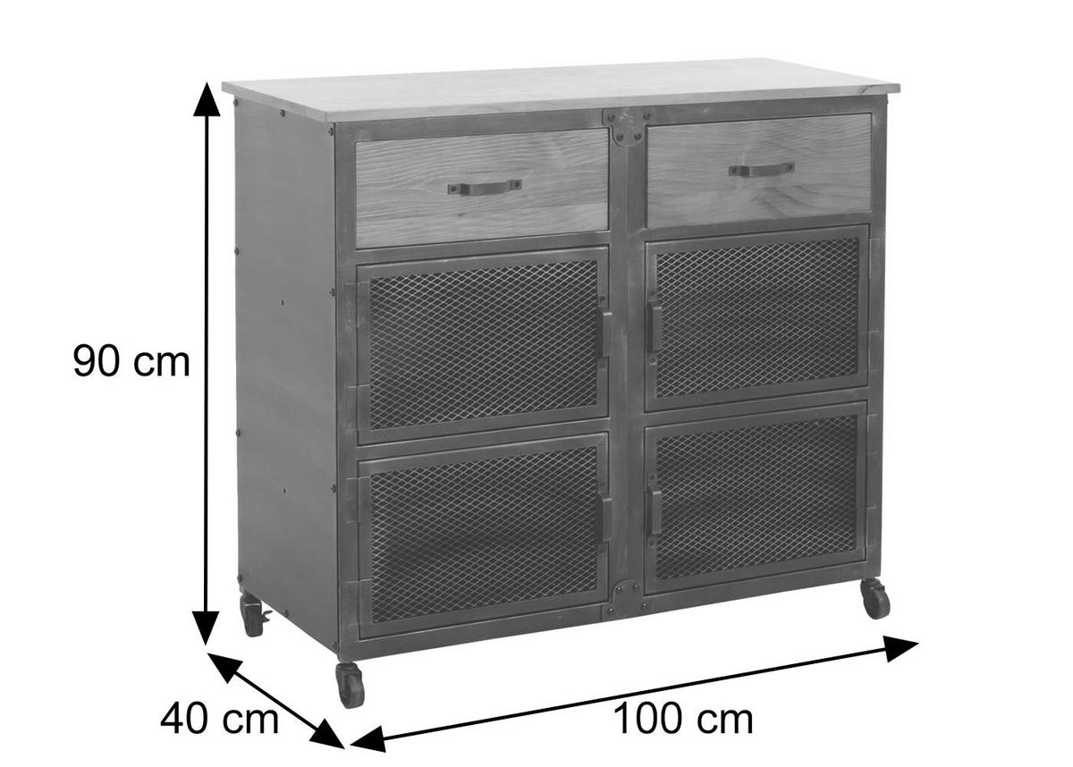 KOMMODE Braun - Braun, Holz (100/90/40cm) - MCW