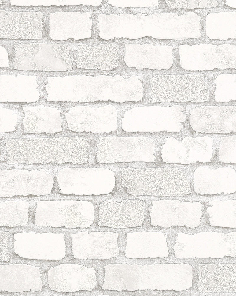 VLIESTAPETE Steinoptik Tapete weiß - Weiß, Papier (53/1005cm) - marburg