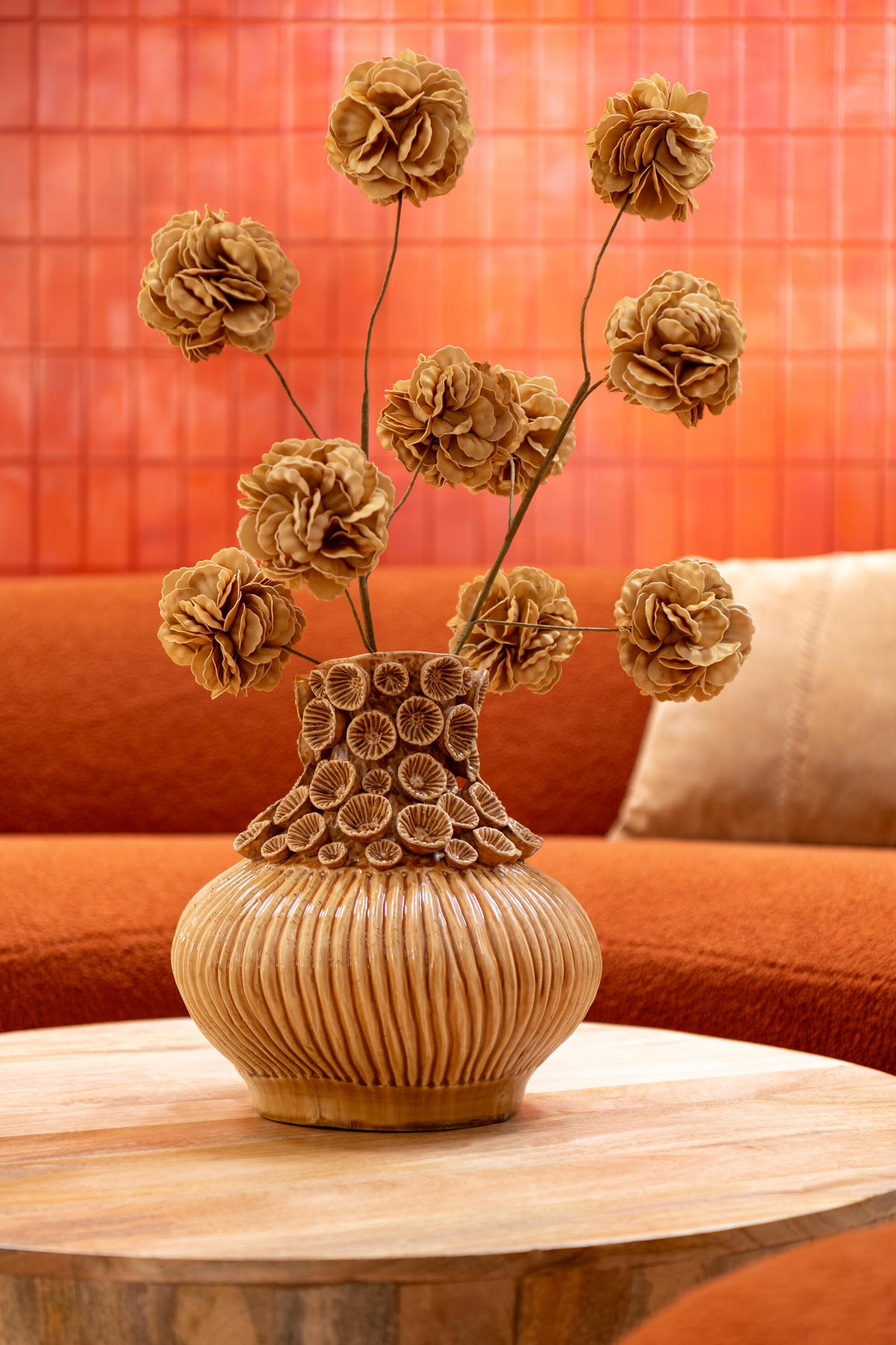 VASE OCHRION - Töpferei - Gelb - Ø 32 cm - Gelb, Keramik (33.5cm) - J-Line